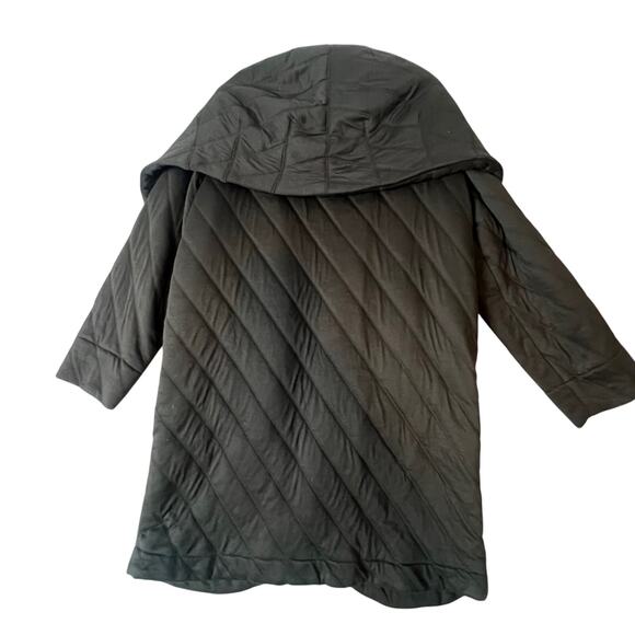 Steve Madden Black Quilted Shawl Collar Open Front Jacket XL NWT - Picture 5 of 7